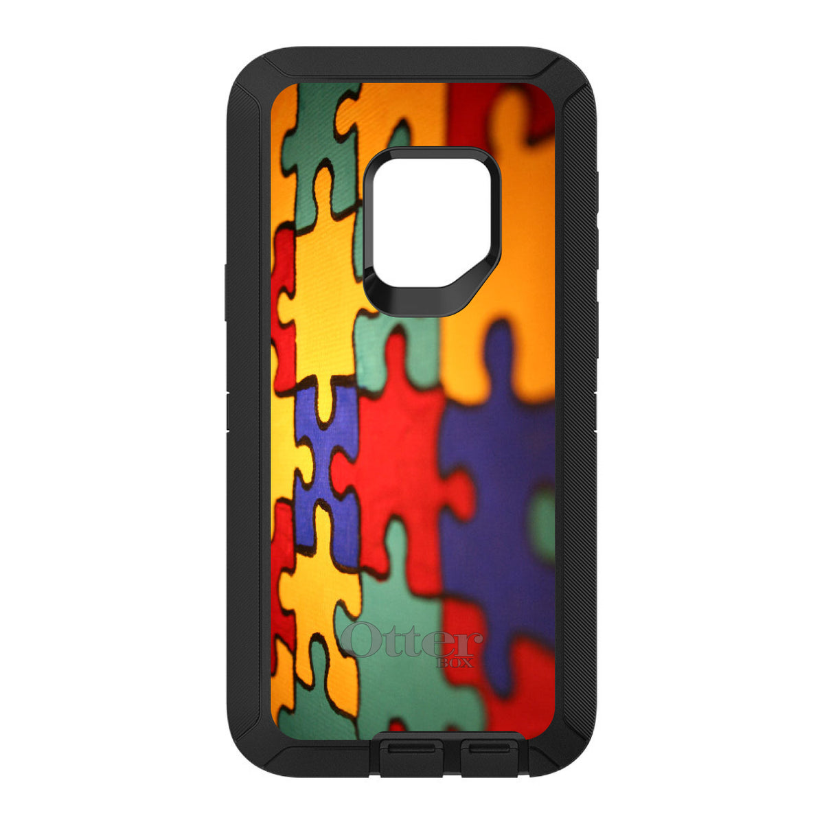 Red Blue Yellow Puzzle Pieces OtterBox Defender Case for iPhone & Galaxy, view 11
