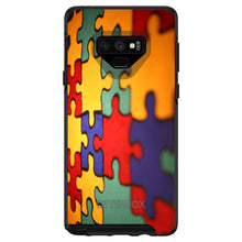 DistinctInk™ OtterBox Symmetry Series Case for Apple iPhone / Samsung Galaxy / Google Pixel - Red Blue Yellow Puzzle Pieces