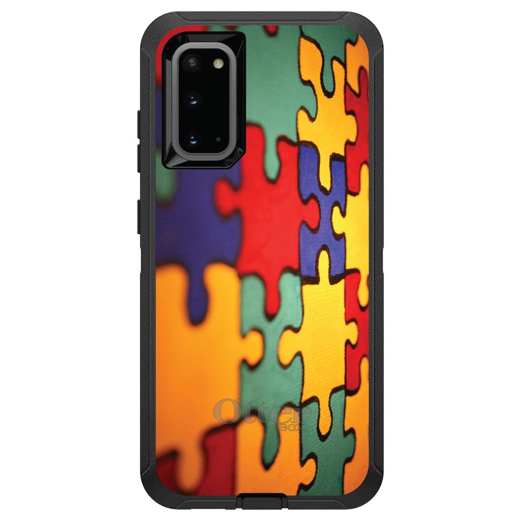 Red Blue Yellow Puzzle Pieces OtterBox Defender Case for iPhone & Galaxy, view 8