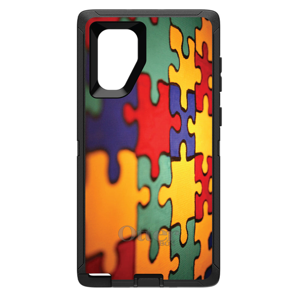 Red Blue Yellow Puzzle Pieces OtterBox Defender Case for iPhone & Galaxy, view 14