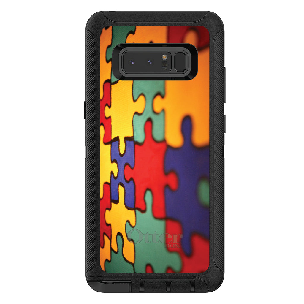 Red Blue Yellow Puzzle Pieces OtterBox Defender Case for iPhone & Galaxy, view 17