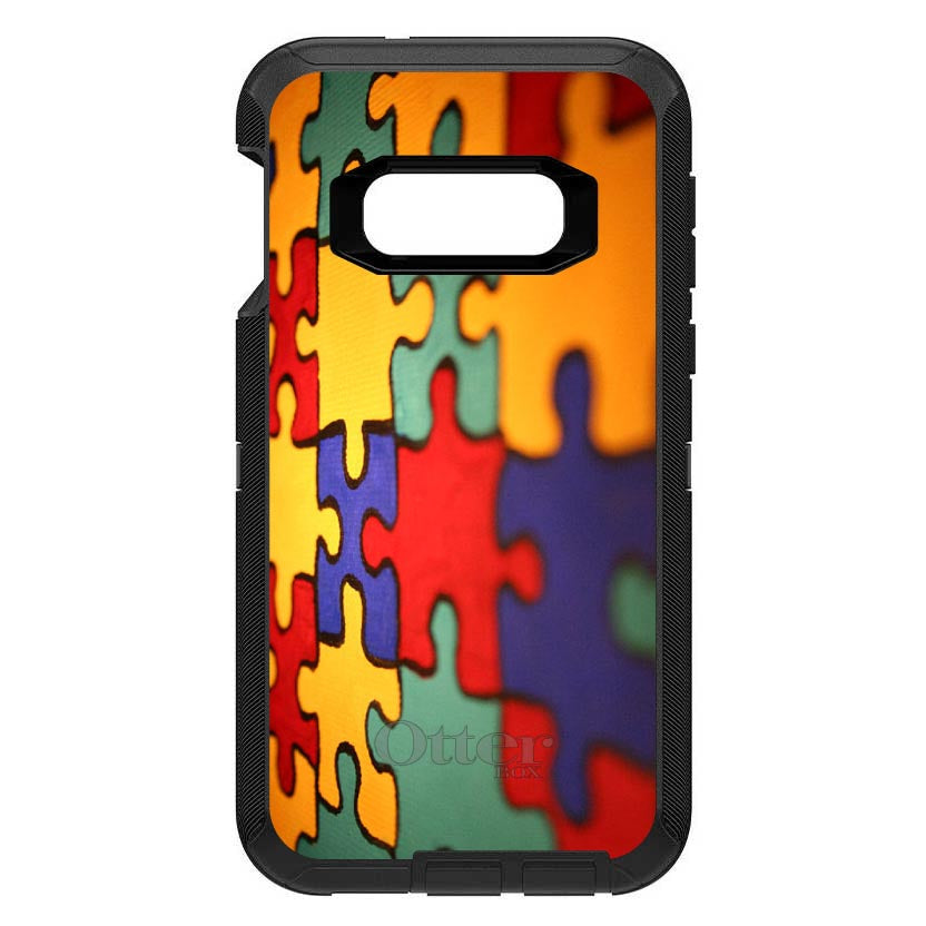 Red Blue Yellow Puzzle Pieces OtterBox Defender Case for iPhone & Galaxy, view 10