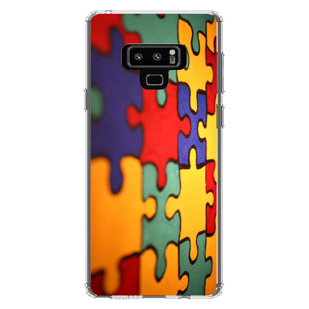 Red Blue Yellow Puzzle Pieces Clear Shockproof iPhone Case, view 11