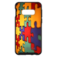 DistinctInk™ OtterBox Symmetry Series Case for Apple iPhone / Samsung Galaxy / Google Pixel - Red Blue Yellow Puzzle Pieces