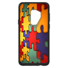 DistinctInk™ OtterBox Symmetry Series Case for Apple iPhone / Samsung Galaxy / Google Pixel - Red Blue Yellow Puzzle Pieces