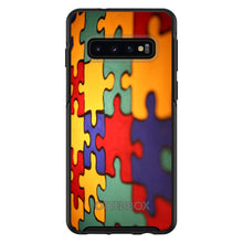 DistinctInk™ OtterBox Symmetry Series Case for Apple iPhone / Samsung Galaxy / Google Pixel - Red Blue Yellow Puzzle Pieces