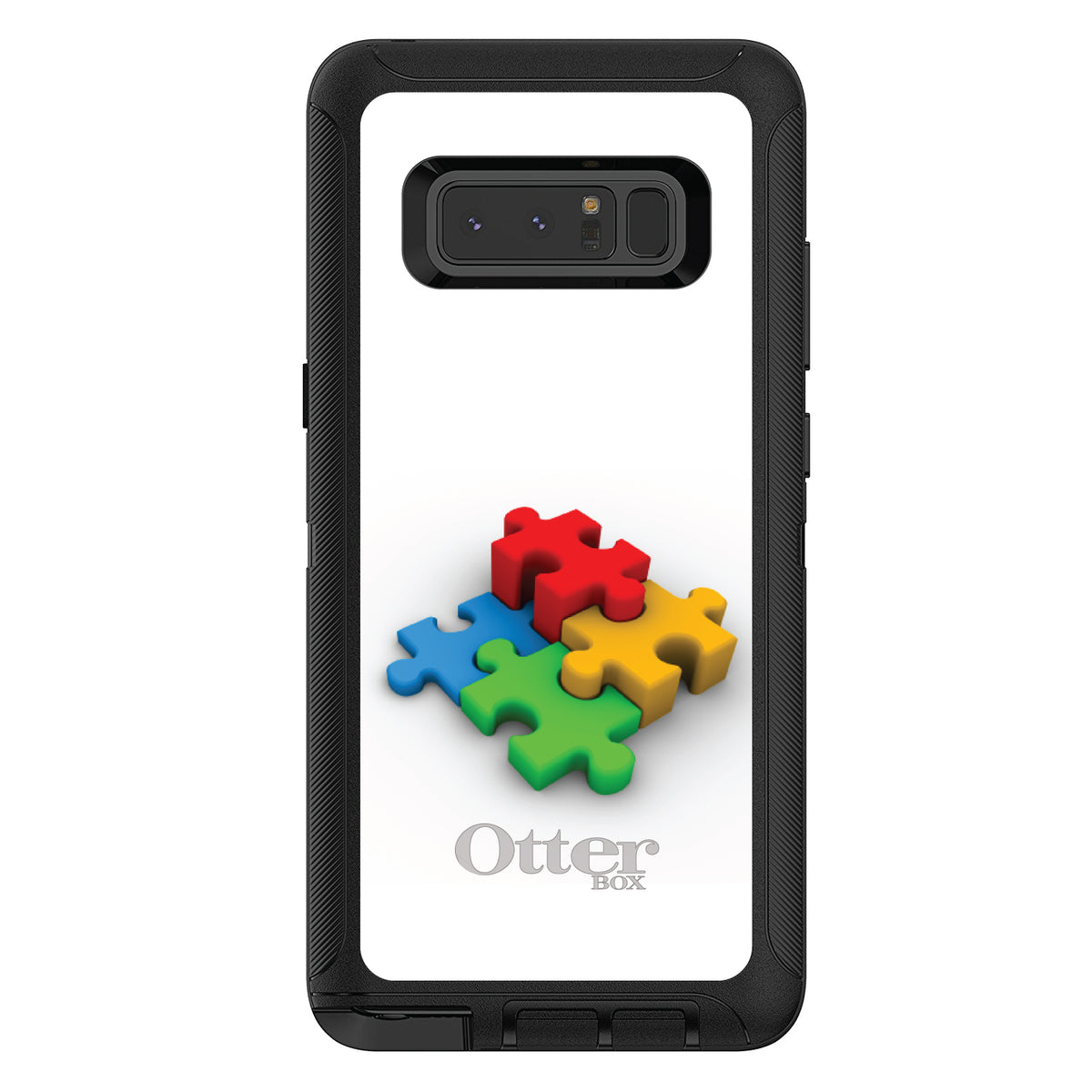 Red Blue Yellow 3D Puzzle Pieces OtterBox Defender Case for iPhone & Galaxy, view 17