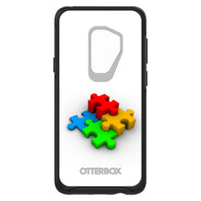 DistinctInk™ OtterBox Symmetry Series Case for Apple iPhone / Samsung Galaxy / Google Pixel - Red Blue Yellow 3D Puzzle Pieces
