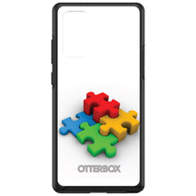 DistinctInk™ OtterBox Symmetry Series Case for Apple iPhone / Samsung Galaxy / Google Pixel - Red Blue Yellow 3D Puzzle Pieces