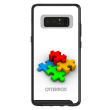 DistinctInk™ OtterBox Symmetry Series Case for Apple iPhone / Samsung Galaxy / Google Pixel - Red Blue Yellow 3D Puzzle Pieces