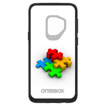 DistinctInk™ OtterBox Symmetry Series Case for Apple iPhone / Samsung Galaxy / Google Pixel - Red Blue Yellow 3D Puzzle Pieces