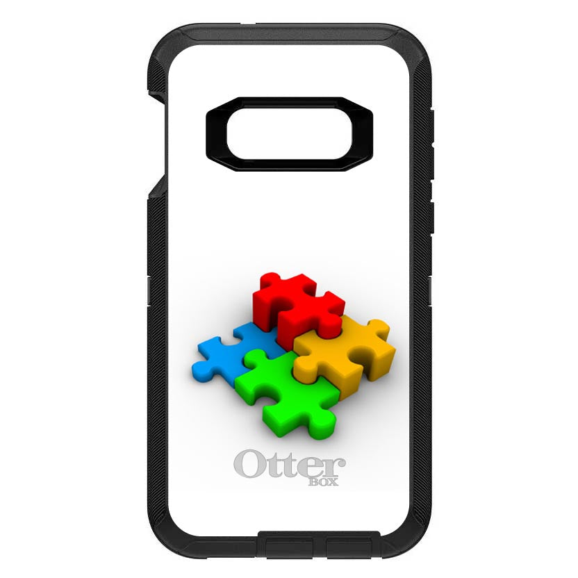 Red Blue Yellow 3D Puzzle Pieces OtterBox Defender Case for iPhone & Galaxy, view 10