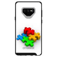 DistinctInk™ OtterBox Symmetry Series Case for Apple iPhone / Samsung Galaxy / Google Pixel - Red Blue Yellow 3D Puzzle Pieces