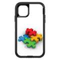 Red Blue Yellow 3D Puzzle Pieces OtterBox Defender Case for iPhone & Galaxy, view 2