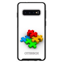 DistinctInk™ OtterBox Symmetry Series Case for Apple iPhone / Samsung Galaxy / Google Pixel - Red Blue Yellow 3D Puzzle Pieces