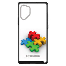 DistinctInk™ OtterBox Symmetry Series Case for Apple iPhone / Samsung Galaxy / Google Pixel - Red Blue Yellow 3D Puzzle Pieces