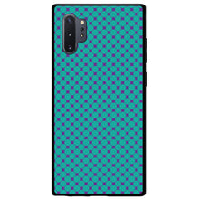 DistinctInk® Hard Plastic Snap-On Case for Apple iPhone or Samsung Galaxy - Teal Purple Checkered Pattern