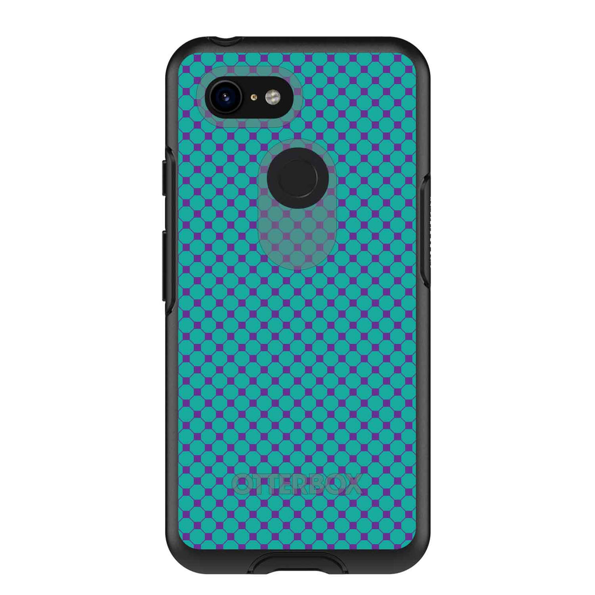 Teal Purple Checkered Pattern OtterBox Symmetry Case for iPhone & Galaxy, view 15