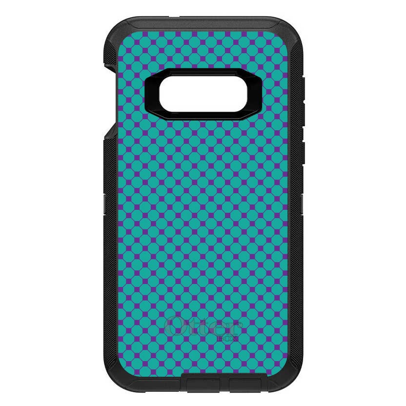 Teal Purple Checkered Pattern OtterBox Defender Case for iPhone & Galaxy, view 7