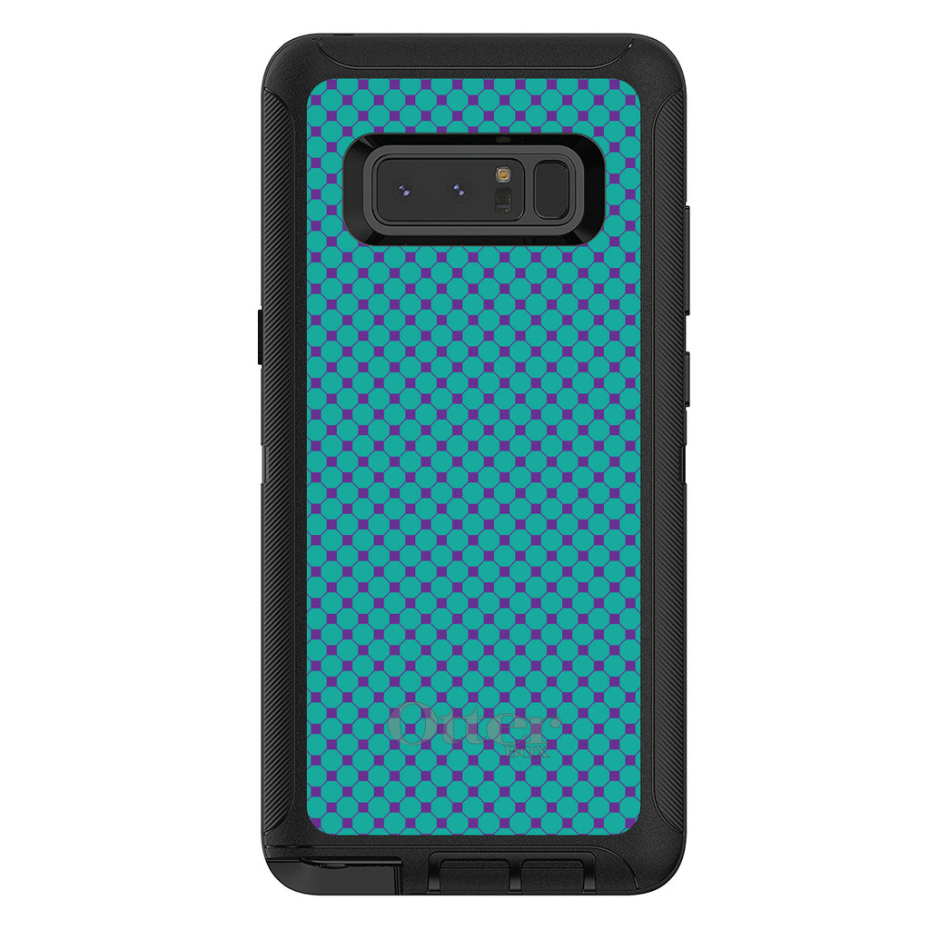 Teal Purple Checkered Pattern OtterBox Defender Case for iPhone & Galaxy, view 14