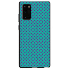 DistinctInk® Hard Plastic Snap-On Case for Apple iPhone or Samsung Galaxy - Teal Purple Checkered Pattern