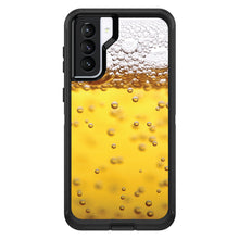 DistinctInk™ OtterBox Defender Series Case for Apple iPhone / Samsung Galaxy / Google Pixel - Beer Glass Foam Bubbles