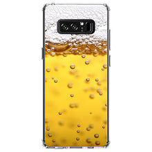 DistinctInk® Clear Shockproof Hybrid Case for Apple iPhone / Samsung Galaxy / Google Pixel - Beer Glass Foam Bubbles