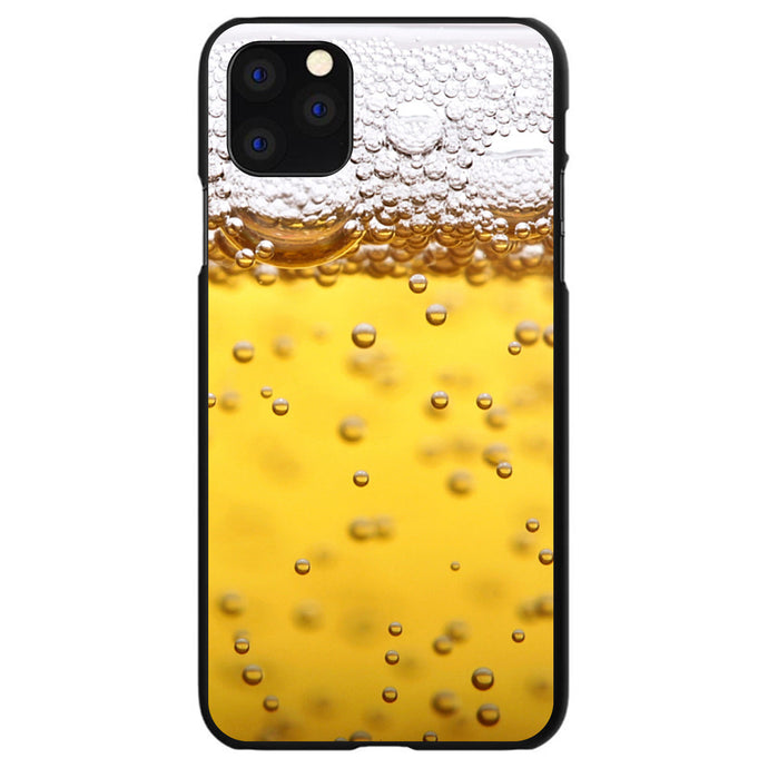 DistinctInk® Hard Plastic Snap-On Case for Apple iPhone or Samsung Galaxy - Beer Glass Foam Bubbles