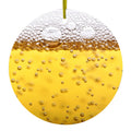 Beer Glass Foam Bubbles Ceramic Ornament