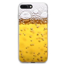 DistinctInk® Clear Shockproof Hybrid Case for Apple iPhone / Samsung Galaxy / Google Pixel - Beer Glass Foam Bubbles