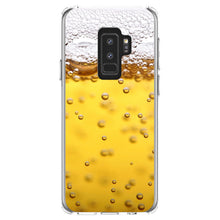 DistinctInk® Clear Shockproof Hybrid Case for Apple iPhone / Samsung Galaxy / Google Pixel - Beer Glass Foam Bubbles