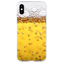 DistinctInk® Clear Shockproof Hybrid Case for Apple iPhone / Samsung Galaxy / Google Pixel - Beer Glass Foam Bubbles