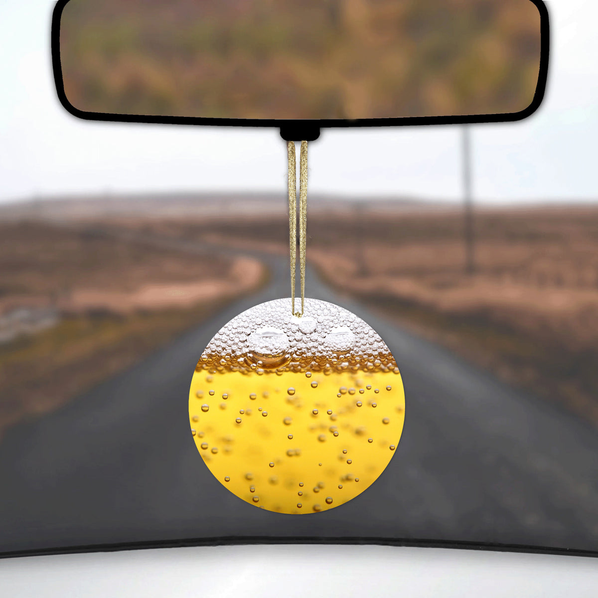 Beer Glass Foam Bubbles Ceramic Ornament, view 3