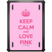 DistinctInk™ OtterBox Defender Series Case for Apple iPad / iPad Pro / iPad Air / iPad Mini - Keep Calm and Love Pink