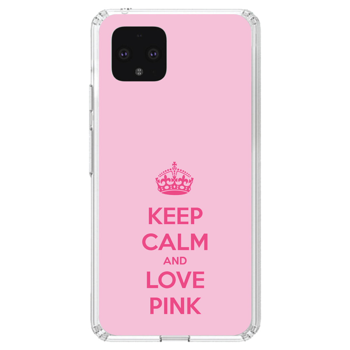 Keep Calm and Love Pink Clear Shockproof iPhone Case, view 24