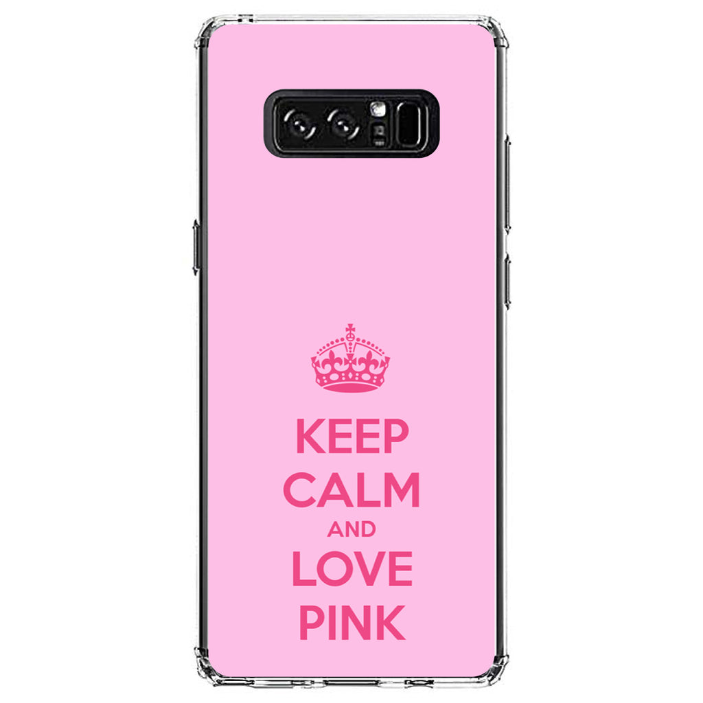 Keep Calm and Love Pink Clear Shockproof iPhone Case, view 12