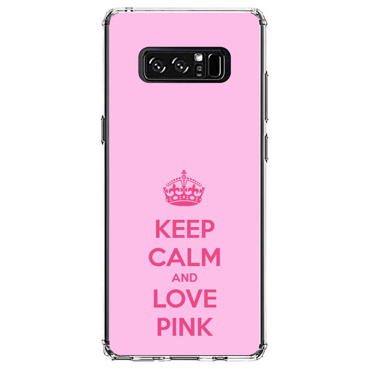 Keep Calm and Love Pink Clear Shockproof iPhone Case, view 12