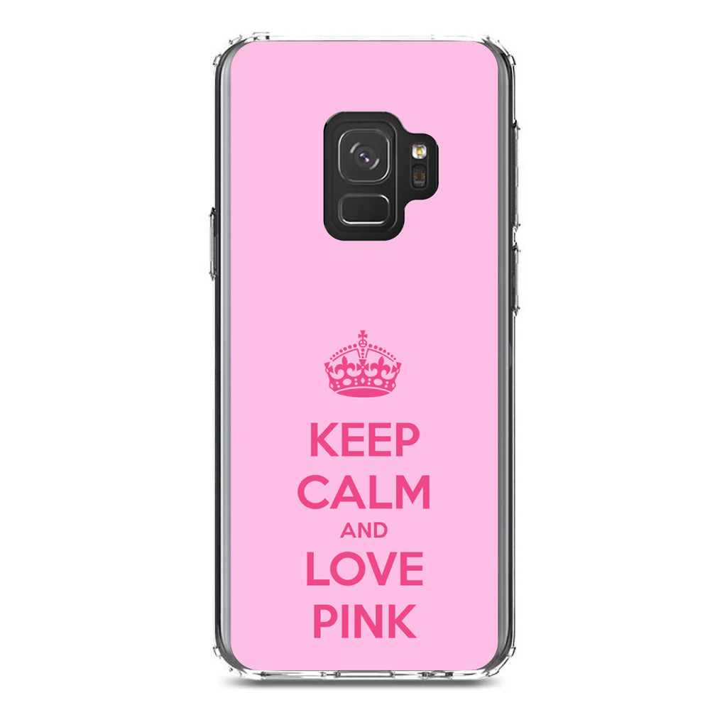 Keep Calm and Love Pink Clear Shockproof iPhone Case, view 19