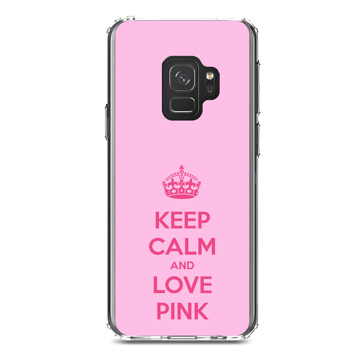 Keep Calm and Love Pink Clear Shockproof iPhone Case, view 19