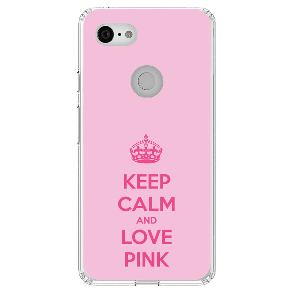 Keep Calm and Love Pink Clear Shockproof iPhone Case, view 22