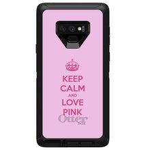 DistinctInk™ OtterBox Defender Series Case for Apple iPhone / Samsung Galaxy / Google Pixel - Keep Calm and Love Pink