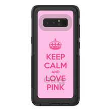 DistinctInk™ OtterBox Commuter Series Case for Apple iPhone or Samsung Galaxy - Keep Calm and Love Pink