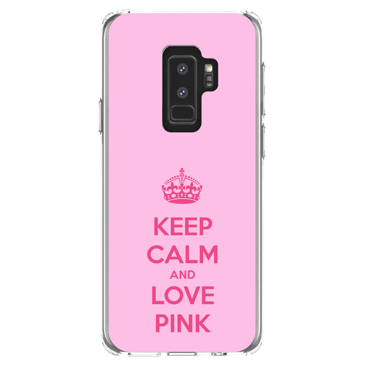 Keep Calm and Love Pink Clear Shockproof iPhone Case, view 20