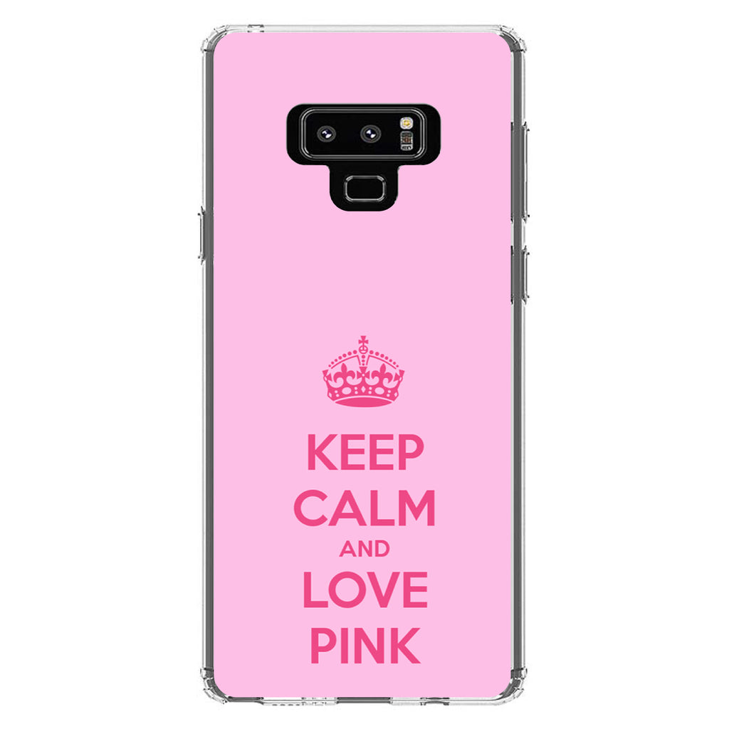 Keep Calm and Love Pink Clear Shockproof iPhone Case, view 11