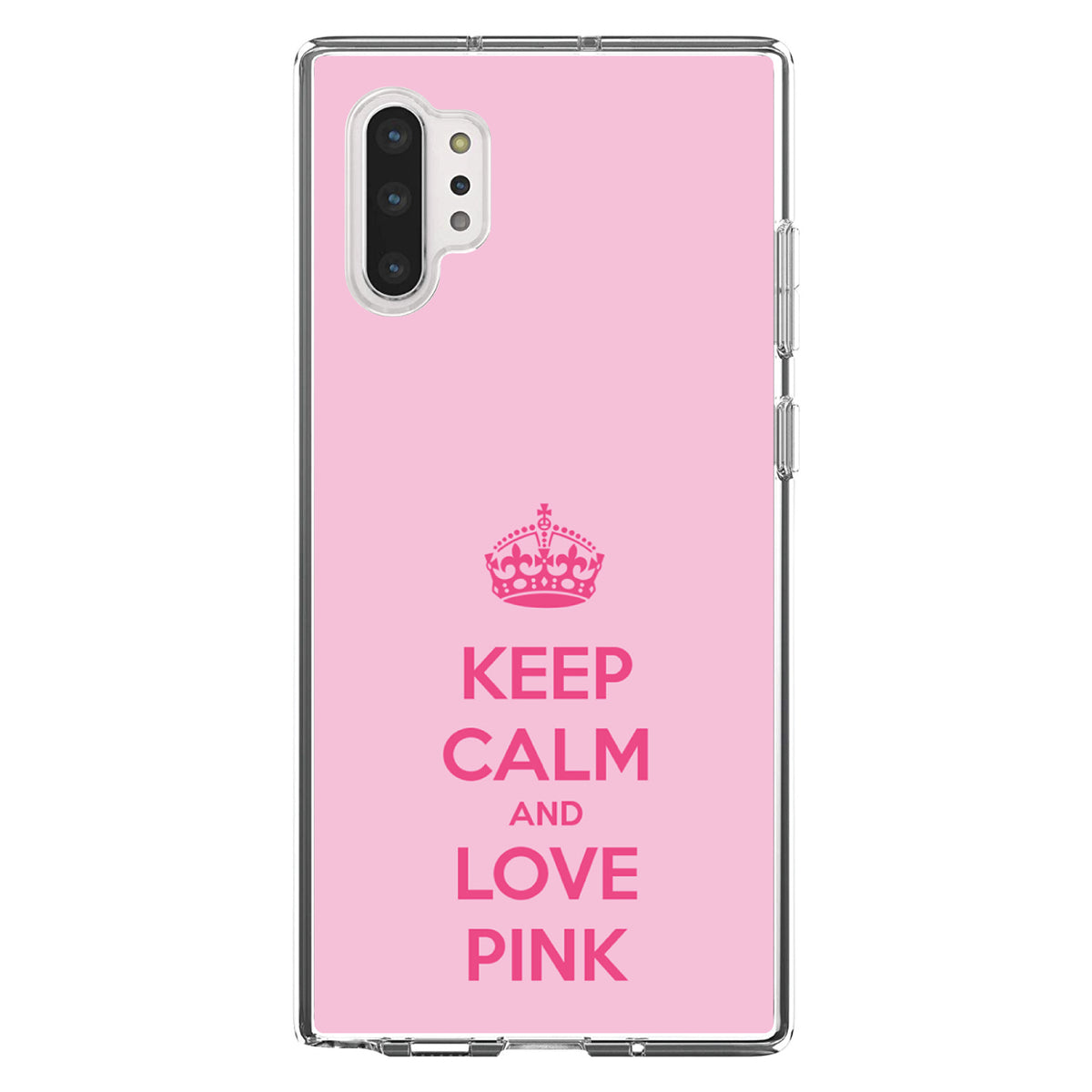 Keep Calm and Love Pink Clear Shockproof iPhone Case, view 10
