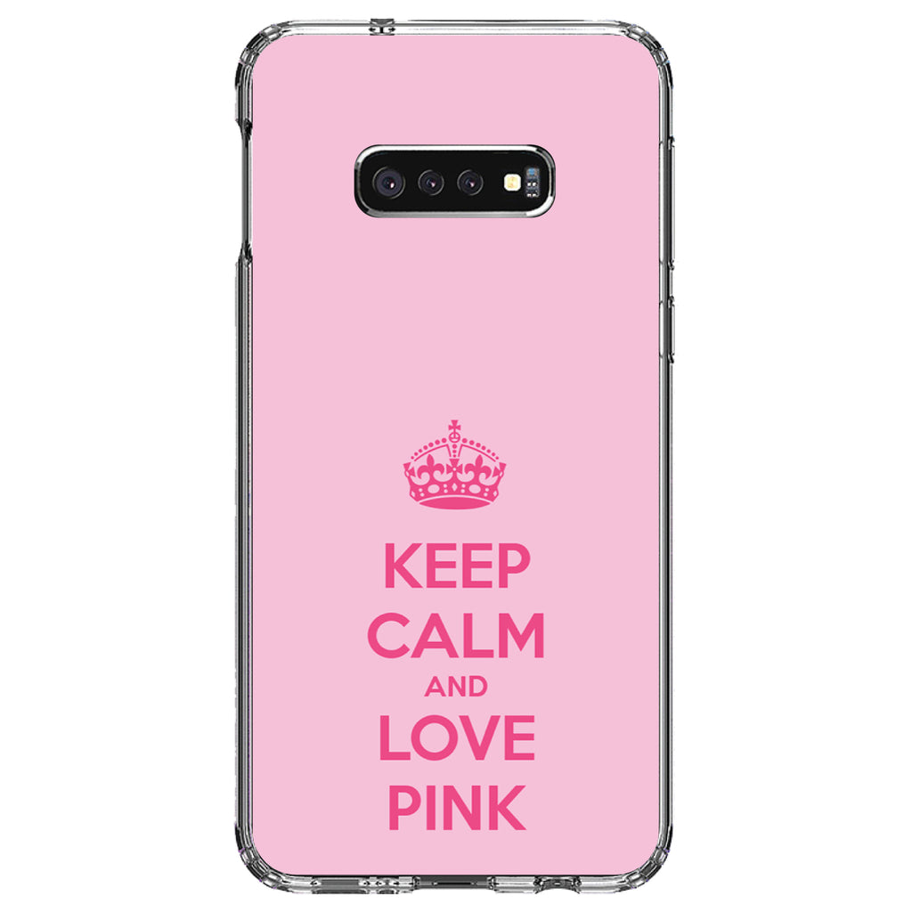 Keep Calm and Love Pink Clear Shockproof iPhone Case, view 18
