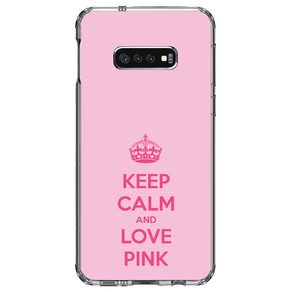 Keep Calm and Love Pink Clear Shockproof iPhone Case, view 18