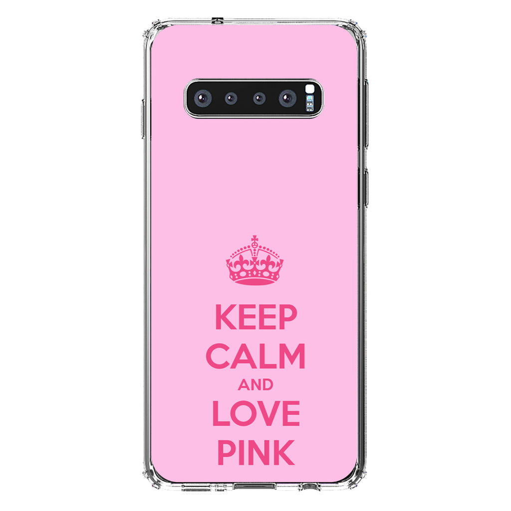 Keep Calm and Love Pink Clear Shockproof iPhone Case, view 16