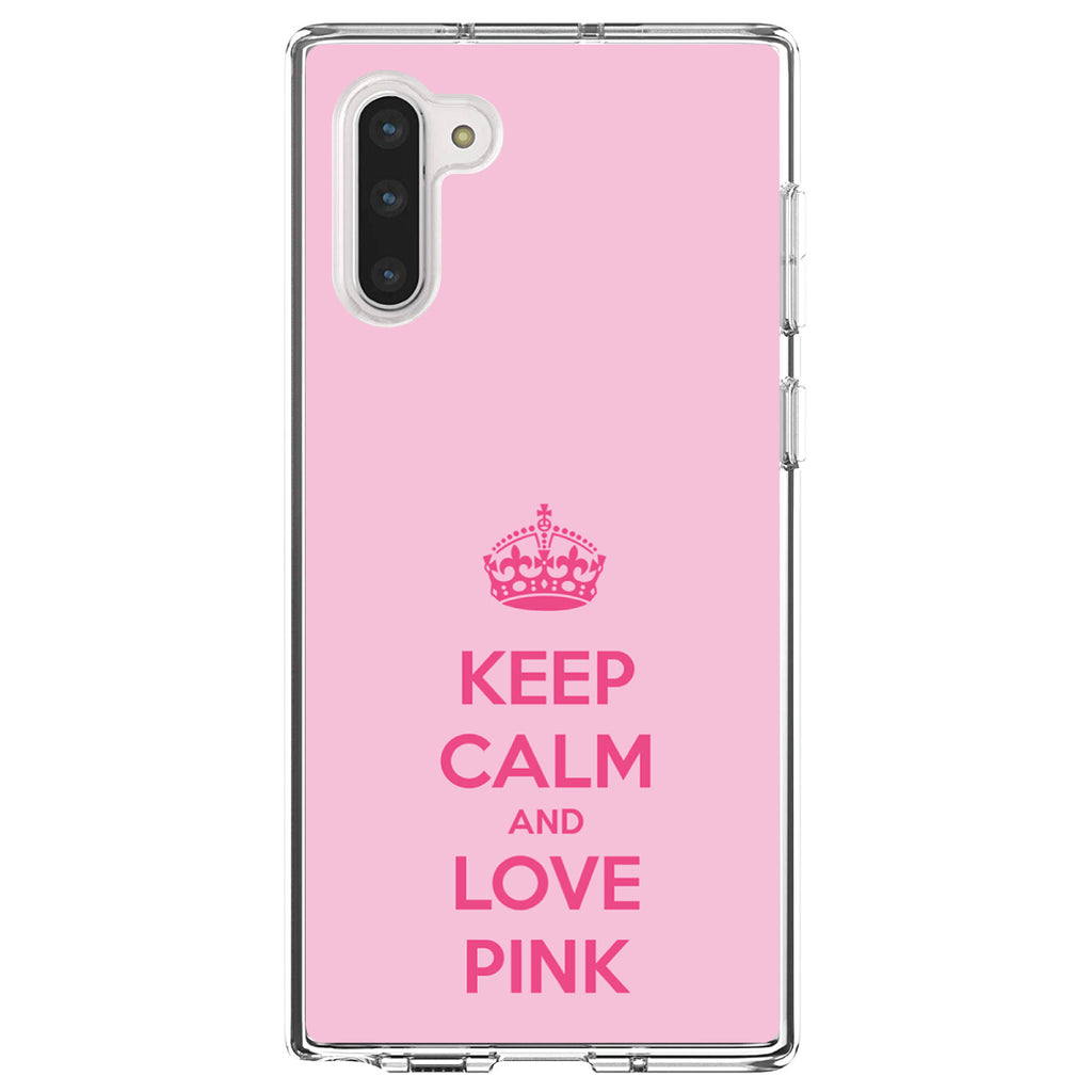 Keep Calm and Love Pink Clear Shockproof iPhone Case, view 9