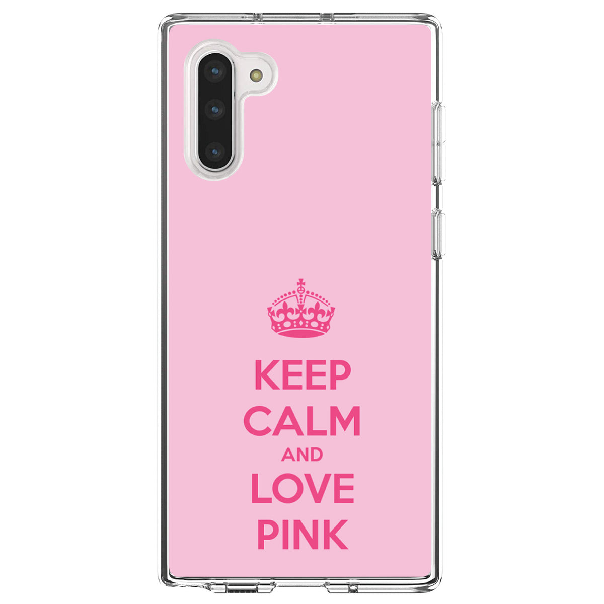 Keep Calm and Love Pink Clear Shockproof iPhone Case, view 9